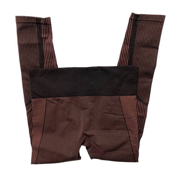 Mono B High Waisted Leggings Womens Size Medium Maroon Compression Pants - Picture 3 of 6